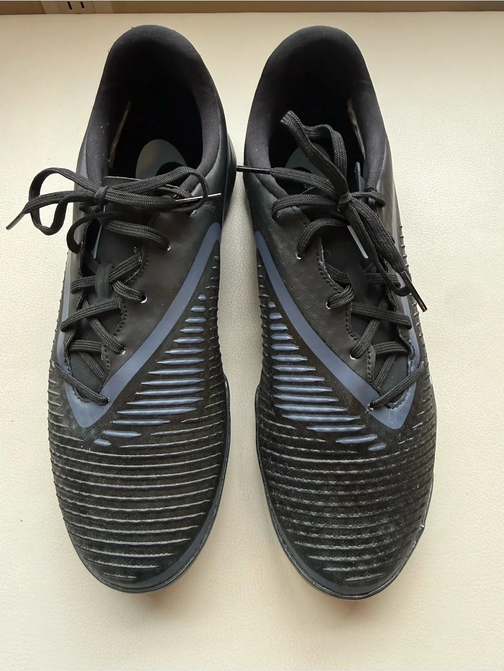 Nike Phantom 6 Low Academy Turf Shoes - Black & Light Blue